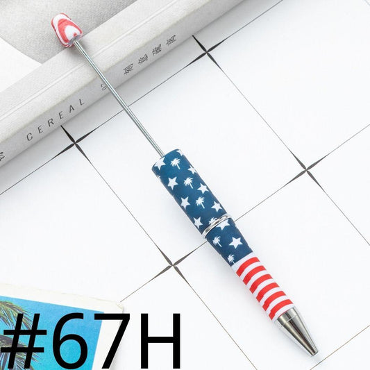 National USA Flag Printed Beadable Pens Number 67H