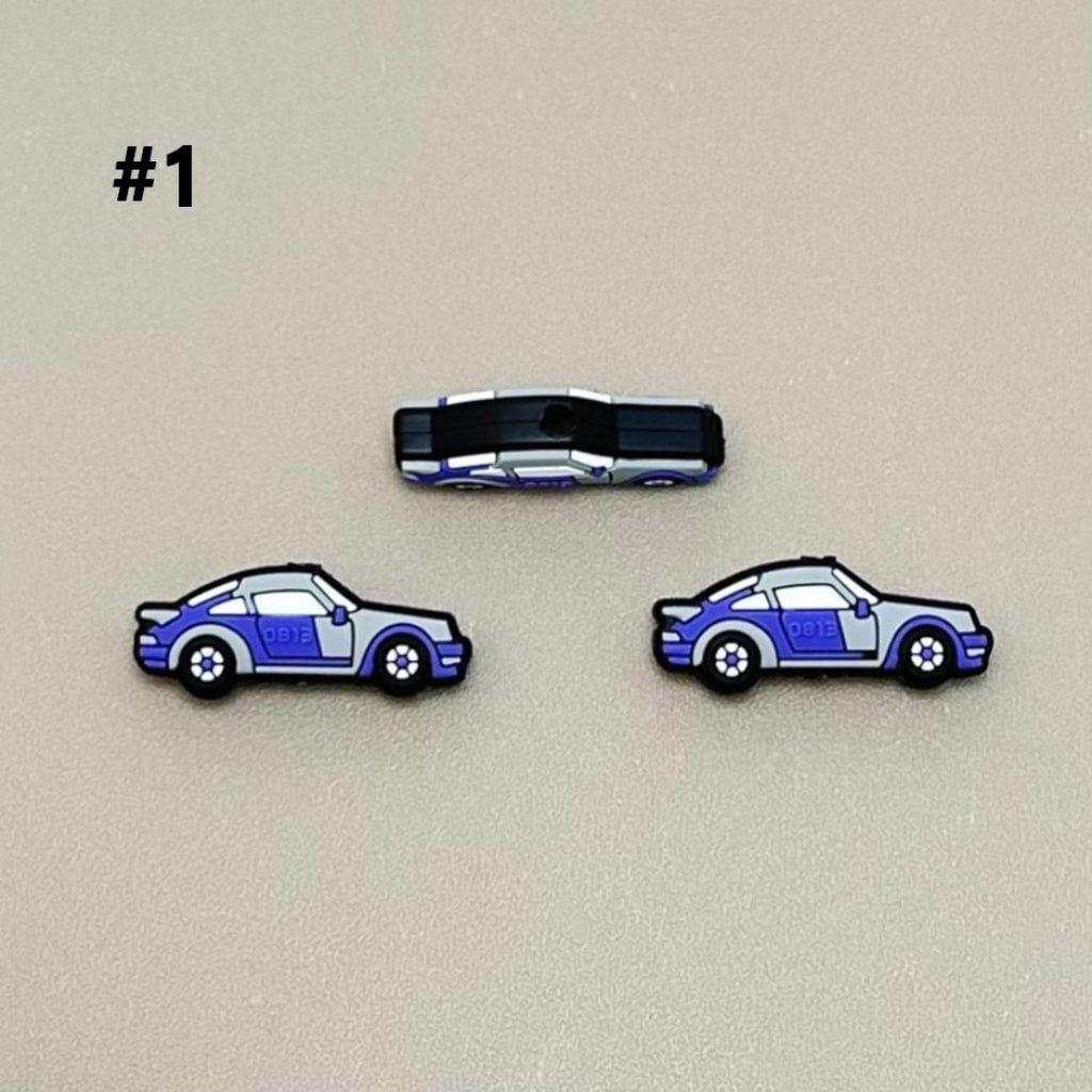 Mini Cute Racing Car Automobile Vehicle Silicone Focal Beads