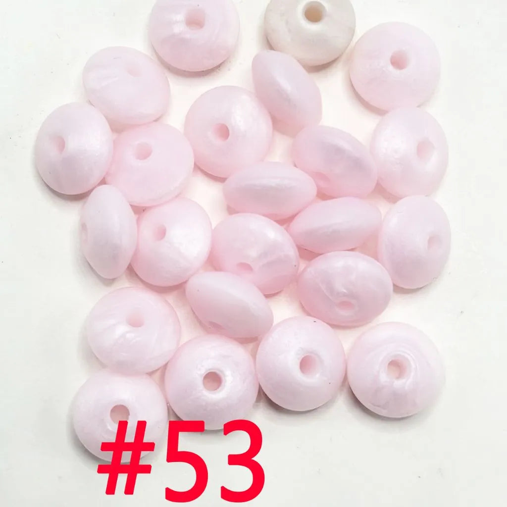 Silicone Lentil Beads Spacers Saucers 12mm