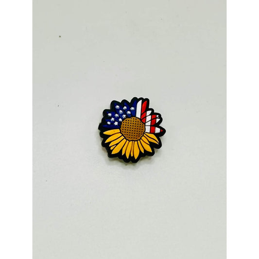 USA Flag Sunflower the US Flower Silicone Focal Beads