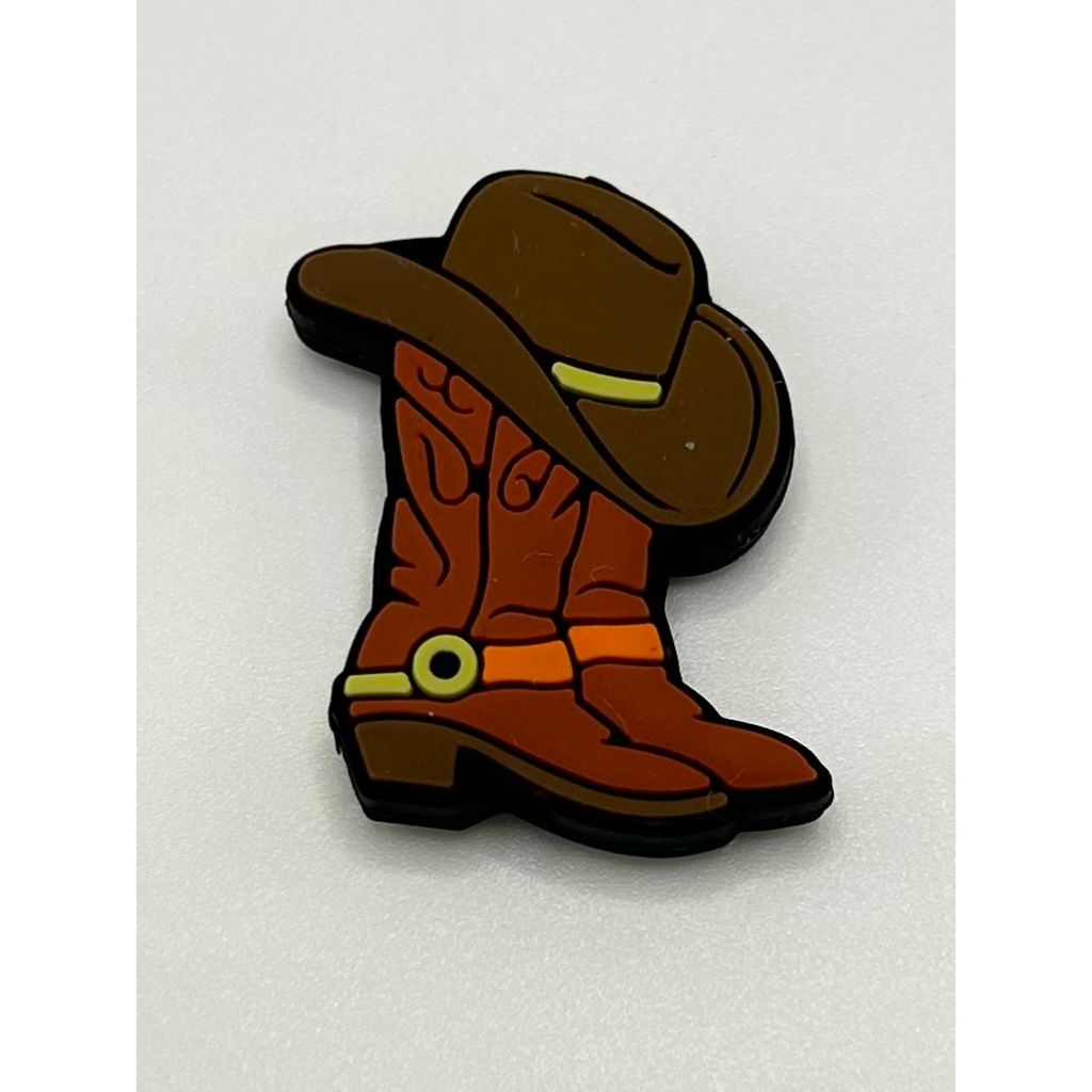 Hat on Cowboy Boots Silicone Focal Beads