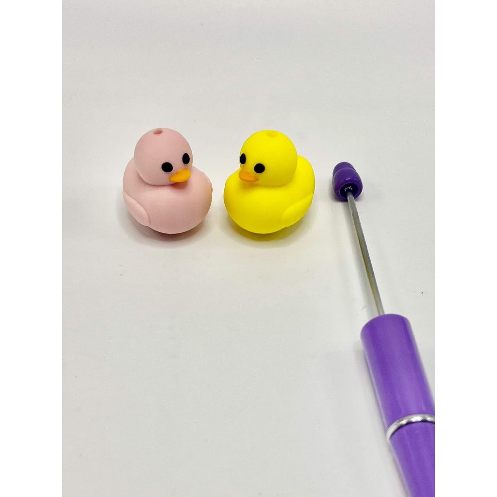 Cute Duckling 3D Silicone Focal Beads