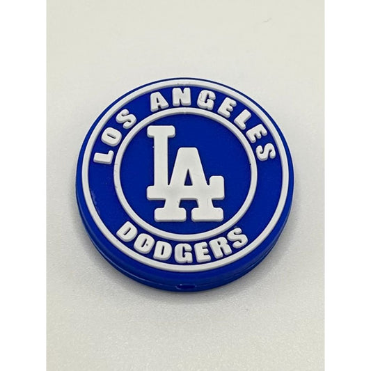 LA Los Angeles Dodger Baseball Silicone Focal Beads