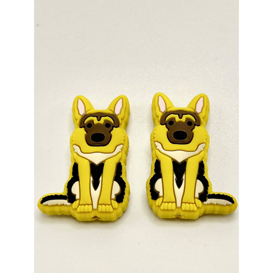 German Shepard Shepherd Dog K9 Silicone Focal Beads