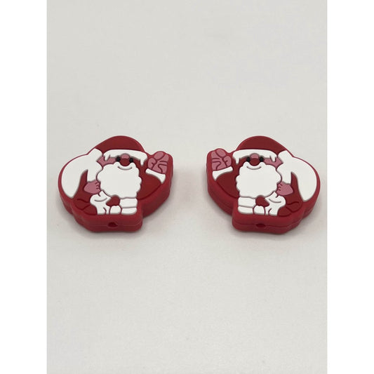 Santa Claus Christmas Silicone Focal Beads