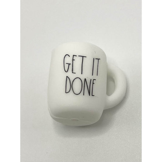 Get It Done Coffee Mug Cup Silicone Focal Beads