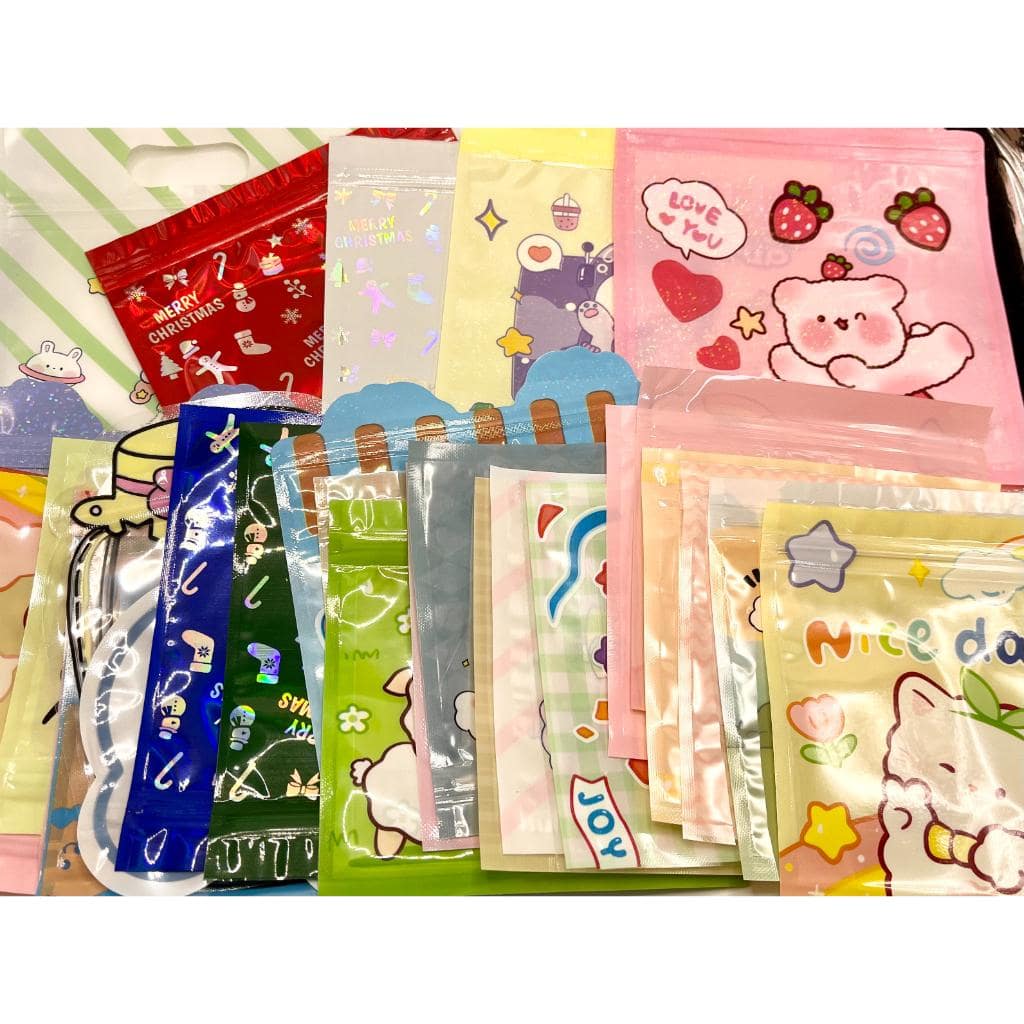 Bead Bag with Ziplock Seal, Gift Bag Slide Zip Lock Bags, Cute Packaging Bag for Beads