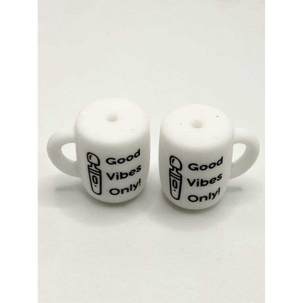 Good Vibes Only Coffee Mug 3D Silicone Focal Beads