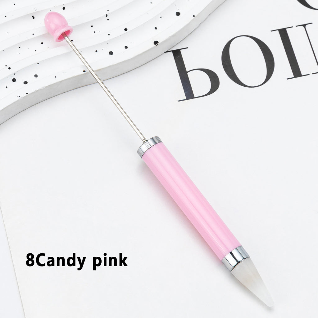 Solid Color Beadable Wax Tool Pen for Rhinestone Picker Dotting, Around 157MM