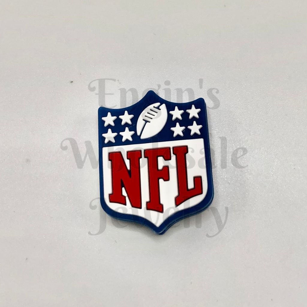 Football N F L Silicone Focal Beads