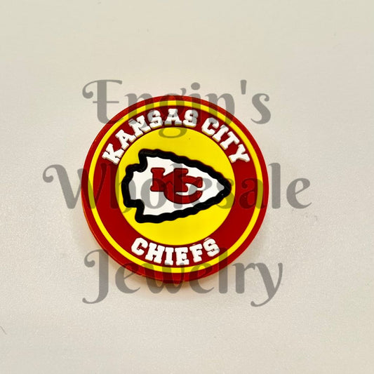 Kansas City Football Silicone Focal Beads