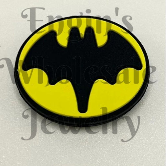 Bat Super Hero Ellipse Shape Silicone Focal Beads