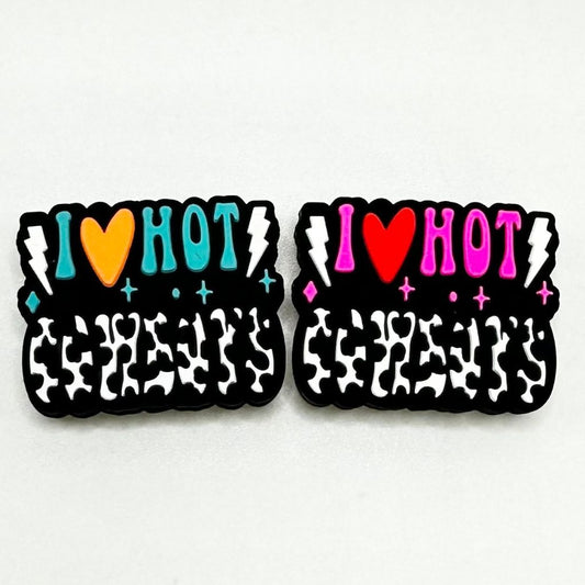 I Love Hot Cowboys Spicy Love Silicone Focal Bead Western Random Mix