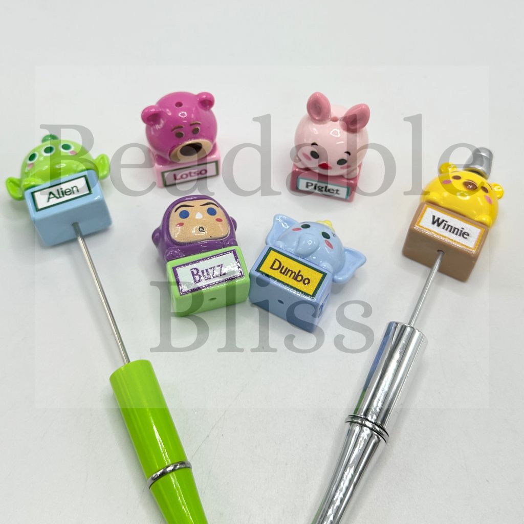 Cute Cartoon Toy Winnie Buzz Alien Dumb Cartoon Resin Beads