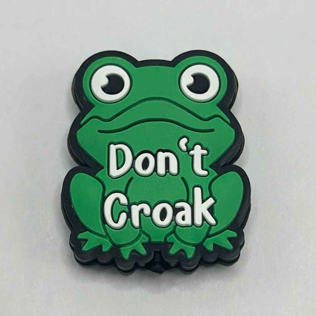 Don't Croak Little Green Frog Silicone Focal Beads