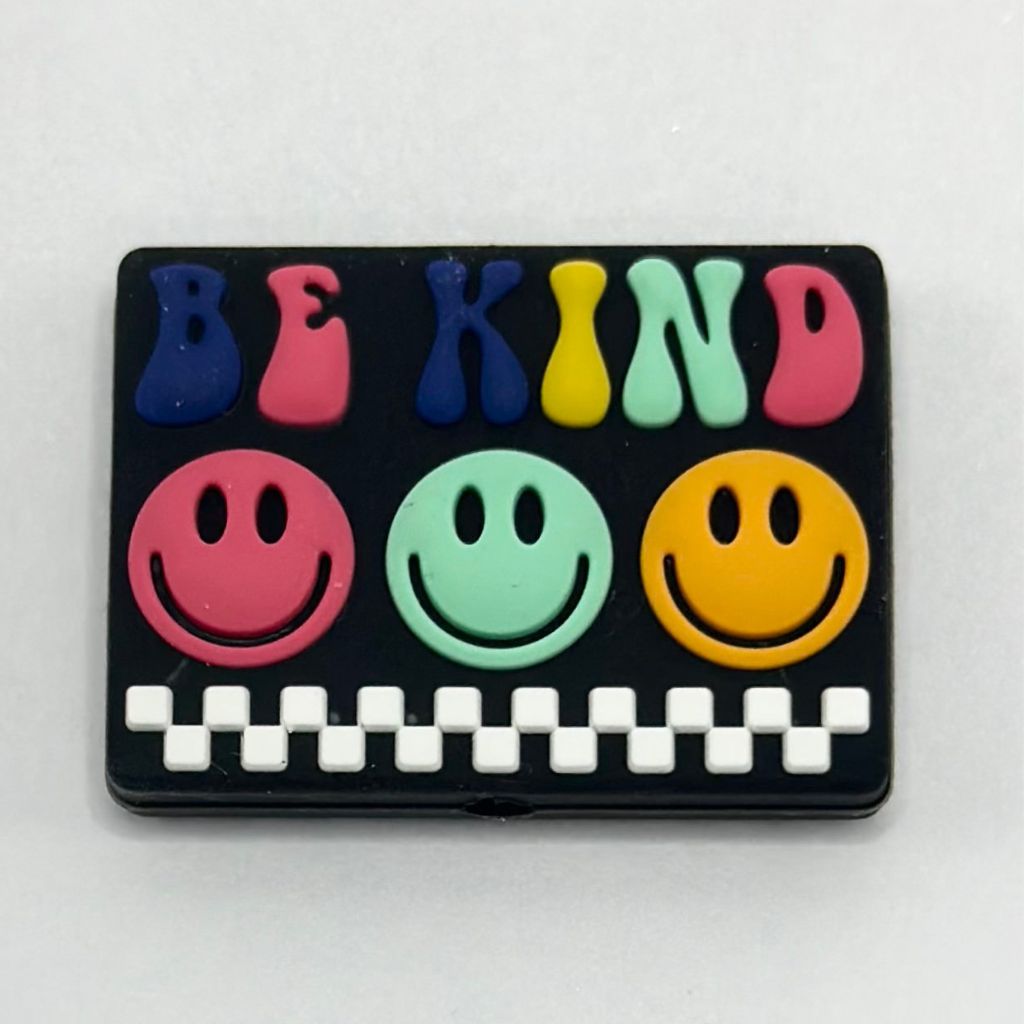 Be Kind Smiling Face Cute Emoji Kindness Silicone Focal Beads