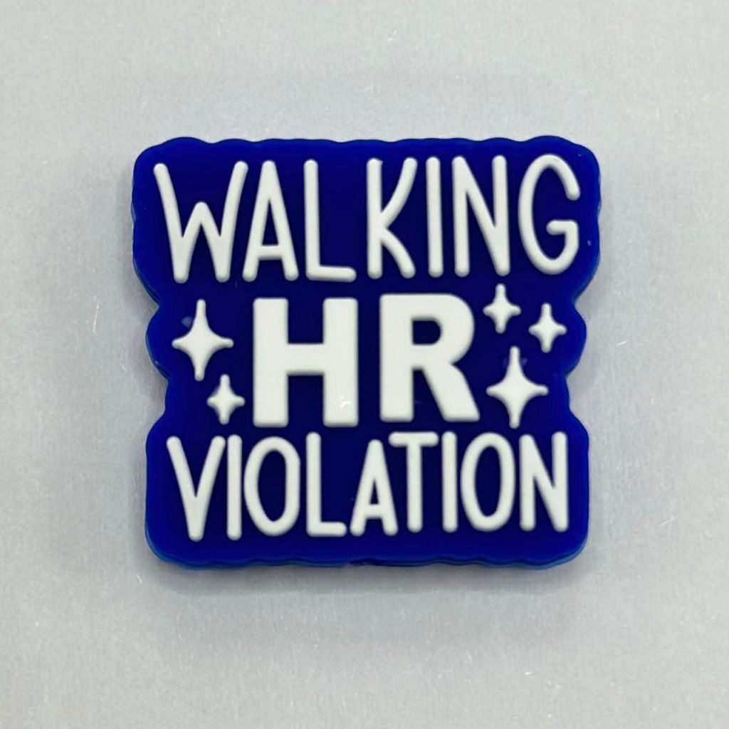 Walking HR Violation Funny Humor Silicone Focal Beads