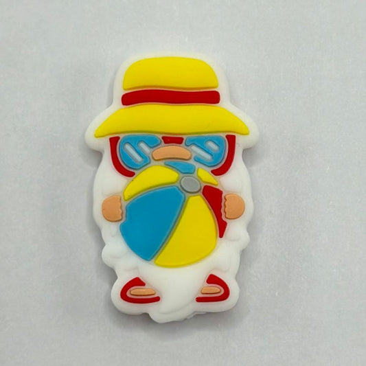 Summer Gnome Sunglasses Beach Ball Silicone Focal Beads