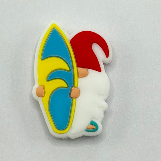 Summer Gnome Surfboard Surfing Cool Funny Silicone Focal Beads