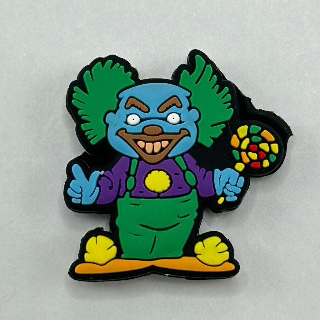 Green Goblin Clown Scary Halloween Lollipop Silicone Focal Beads