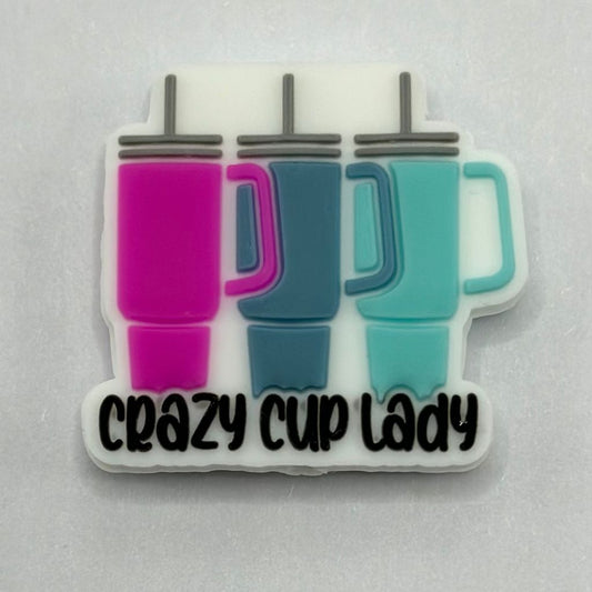 Stylish Colorful Crazy Lady Cup Tumbler Stanley Thermos Bottle Silicone Focal Beads