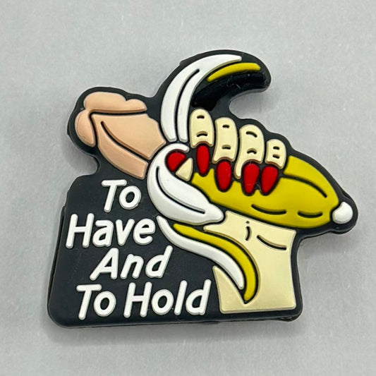 Adult Holding Banana, To Have and to Hold Silicone Focal Beads