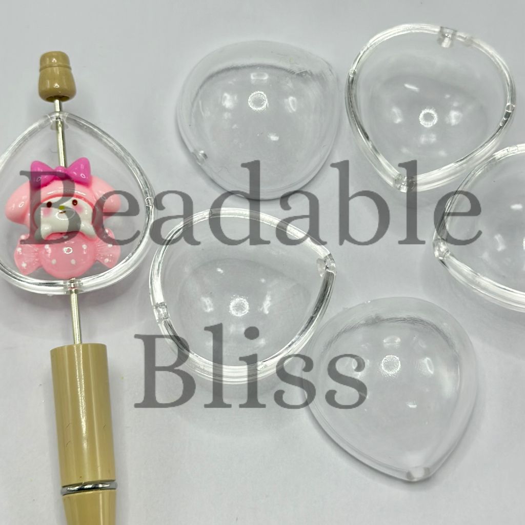 Extra Large Bead Cap, Bead Cage, Hanging Basket Clear See-through Transparent Acrylic Beads