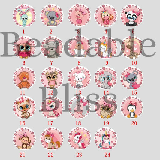 Cute Baby Animals Pet Collection Silicone Focal Beads Random Mix