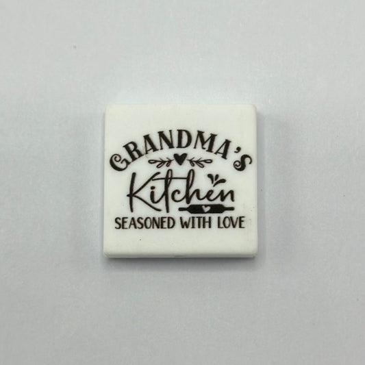 Grandma's Kitchen Seasoned with Love Nanny Home Food Silicone Focal Beads