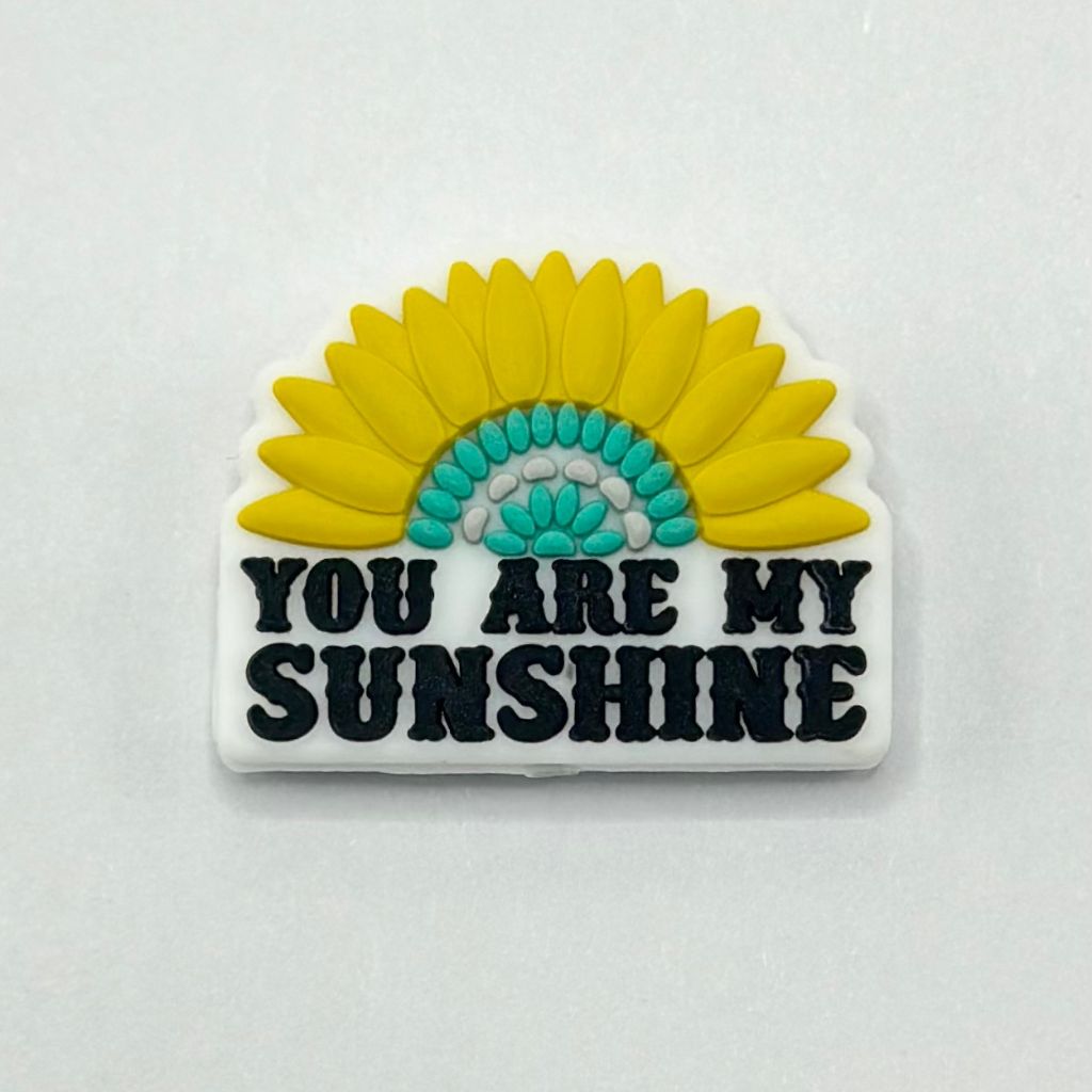 You are My Sunshine Daisy Sunflower Aztec Print Silicone Focal Beads