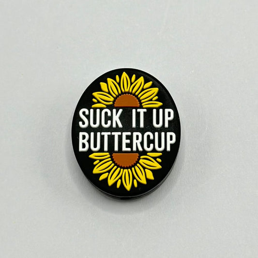 Suck it Up Buttercup Sunflower Silicone Focal Beads