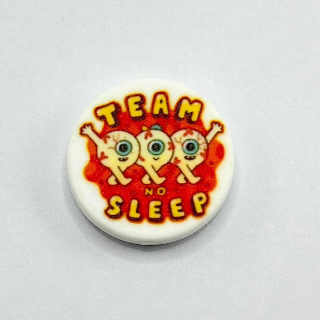 Sleepless Guardians Team No Sleep Night Owl Silicone Focal Bead