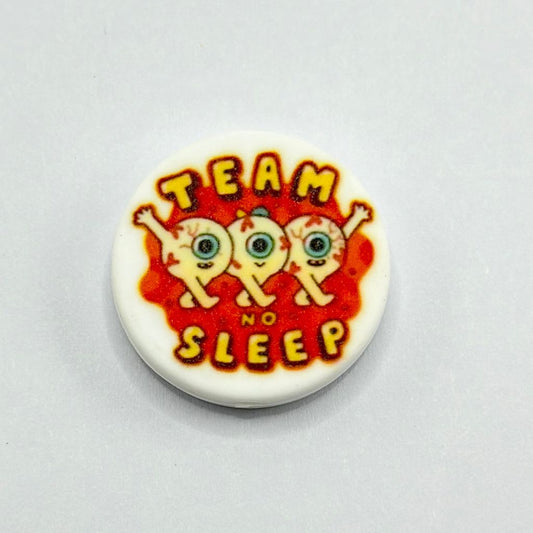 Sleepless Guardians Team No Sleep Night Owl Silicone Focal Bead