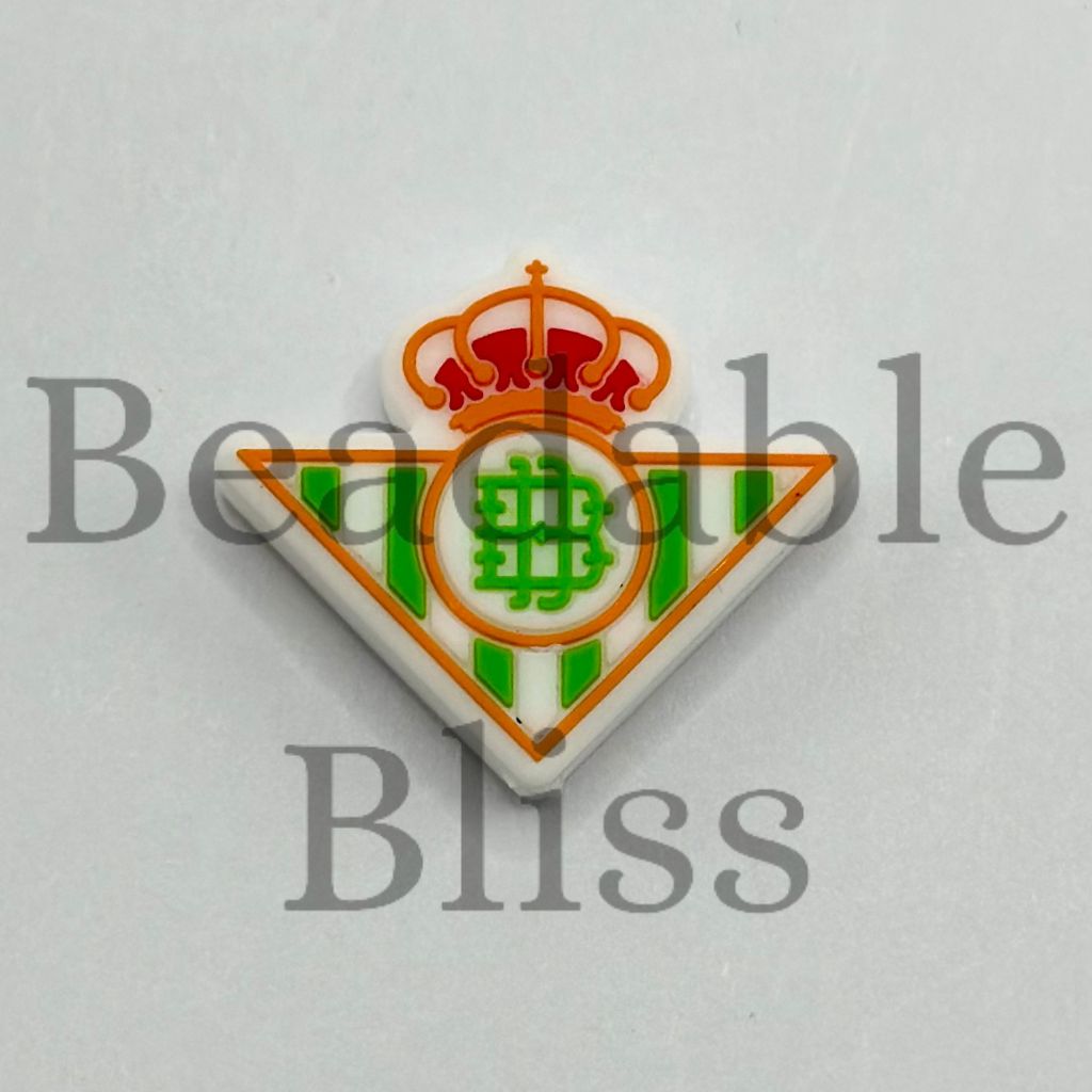 Simple Triangle Royal Crown Football Soccer Silicone Focal Beads