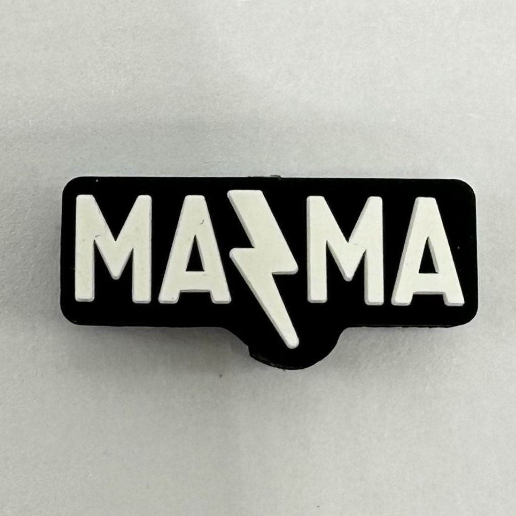 MAMA With Lightning Bolt Thunder Bolt Silicone Focal Beads