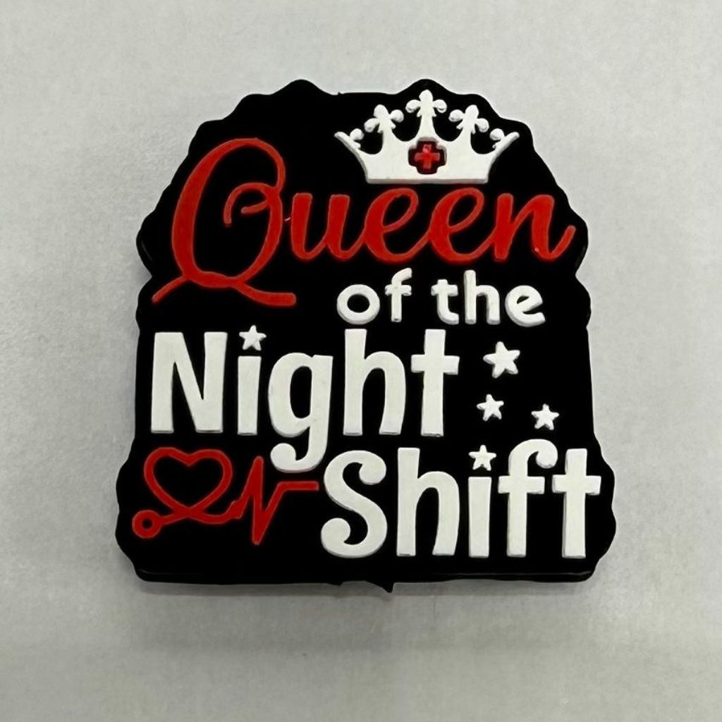 Medical Healthcare, Nurse Queen Of the Night Shift Silicone Focal Beads