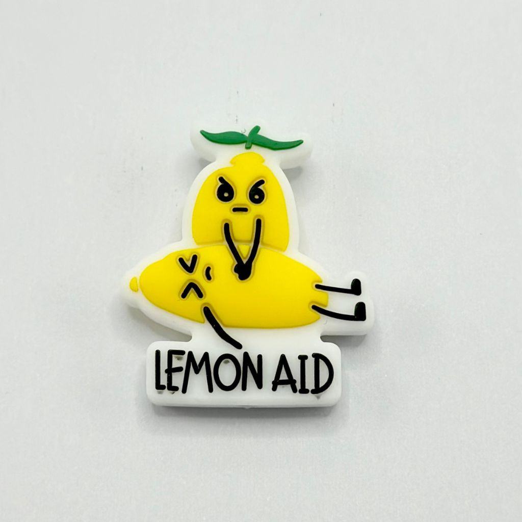 Acute Lemon Aid Green Leaf First Aid Silicone Focal Beads