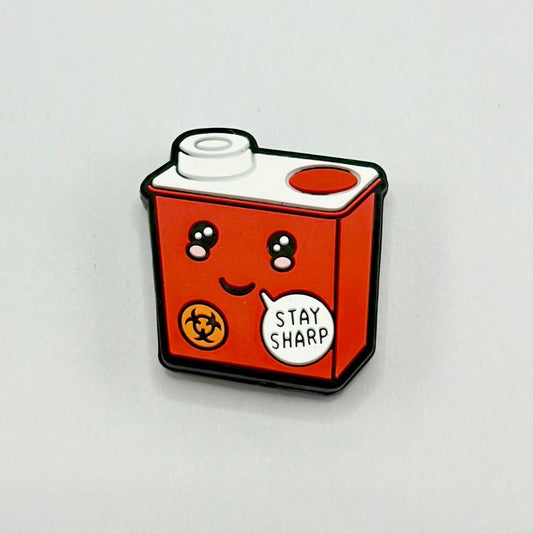 Stay Sharp Red Cute Pencil Sharpener Teacher Student Silicone Focal Beads