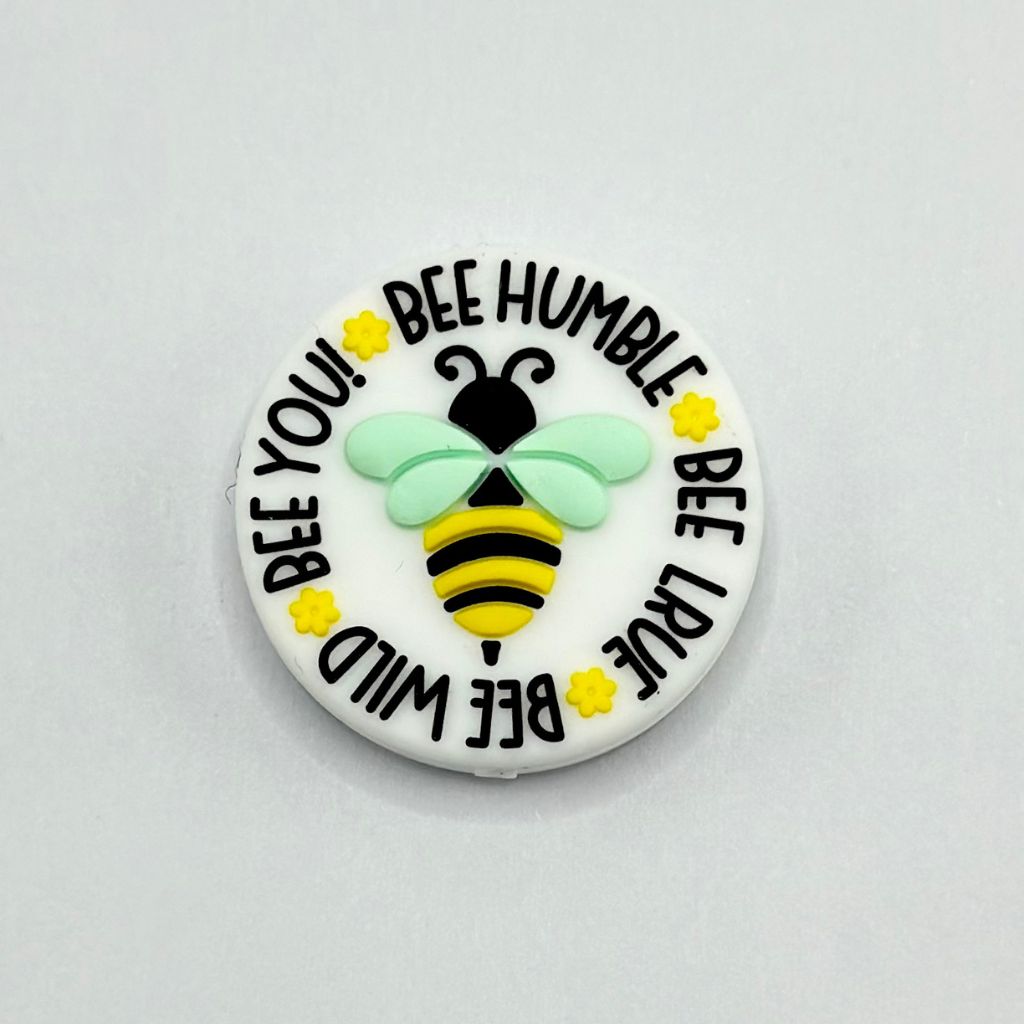 ''Bee Humble, Bee True, Bee Wild, Bee You" Silicone Focal Beads