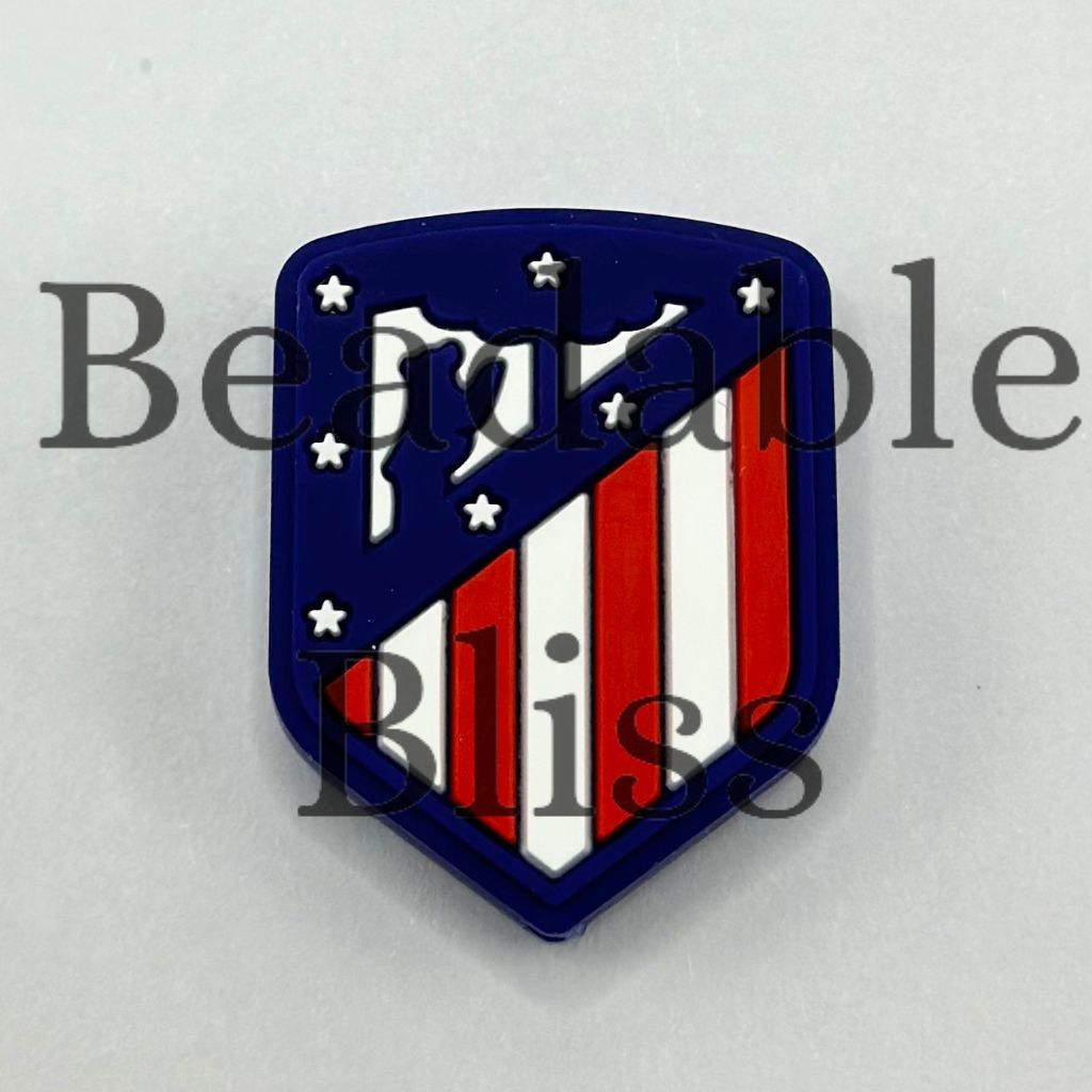 Atletic Madri Flag Soccer Football Silicone Focal Beads