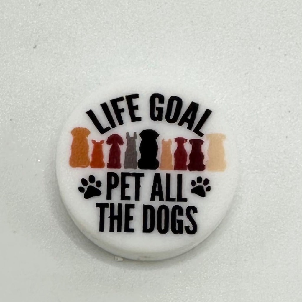 Life Goal Pet All The Dogs, Animal Lovers, Pets, Silicone Focal Beads