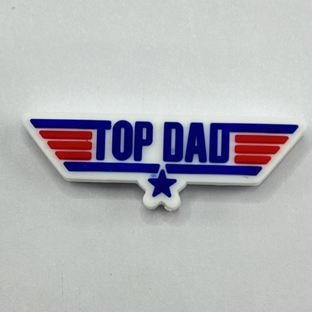 Top Dad Star Father Daddy Gun Movie Silicone Focal Beads