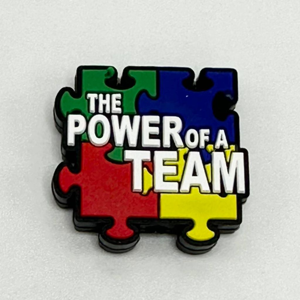 The Power Of A Team, Autism Puzzle Education Silicone Focal  Beads