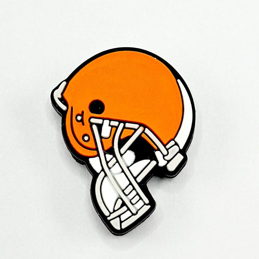 Cleveland Brow Helmet Famous Football Team Silicone Focal Beads