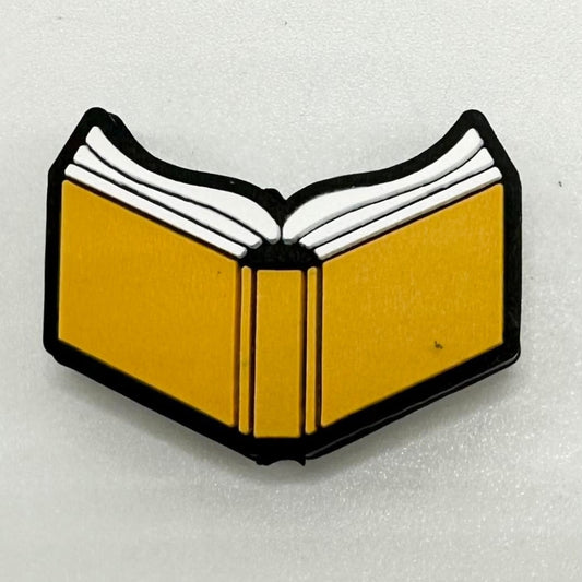 Yellow Text Book, Education, Teacher, Reading, Education, Library Silicone Focal Beads