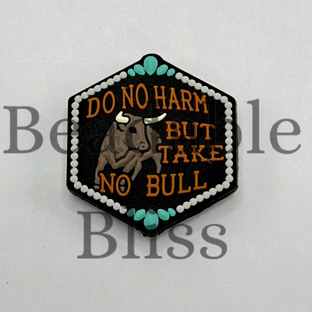 Do No Harm but Take No Bull Bullying Silicone Focal Beads