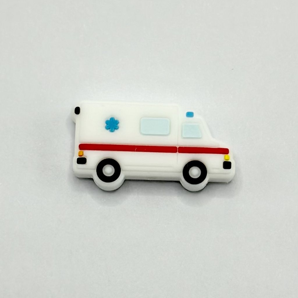 Emergency Medical White Ambulance Health Care Silicone Focal Beads