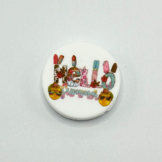 Hello Summer Ice Cream Silicone Focal Beads