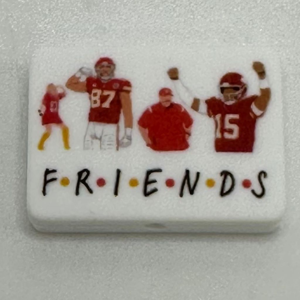 Friends Football Sports Match Game, Silicone Focal Beads