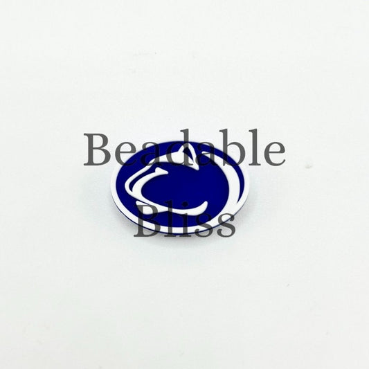 Penn State Nittan Lions Sports Silicone Focal Beads